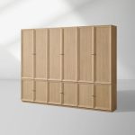 Nason Modular Oak Tall Display Cabinet Modern Living Room Large lockers - Image 10