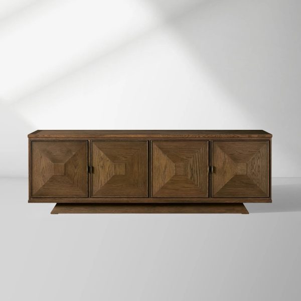 Pelham Indonesia Distressed Sideboard Wood Buffet Table Wood Living Room Entryways TV Cabinet - Image 8
