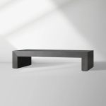Sullivan Wood Waterfall Coffee Table Rectangle Rural Cocktail Table Oak Wood Center Tea Table - Image 9