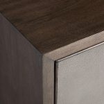 Malone Reconstituted Leather Sideboard Wood Buffet Table Living Room Entryways Cabinet - Image 6