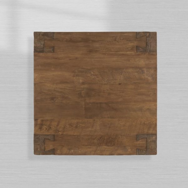 Ubud Square Reclaimed Teak Coffee Table Wood Living Room Center Tea Table Vintage Cocktail Table - Image 9