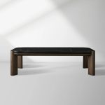 Pyet Marble Coffee Table Oak Wood Base Cocktail Table Elegance Living Room Center Tea Table