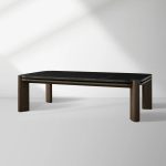Pyet Marble Coffee Table Oak Wood Base Cocktail Table Elegance Living Room Center Tea Table - Image 2