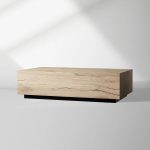 Sullivan Rectangle Coffee Table Living Room Oak Wood Center Tea Table Rural Cocktail Table - Image 2