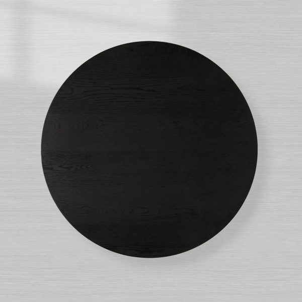 Sullivan Wood Round Coffee Table Oak Cocktail Table Simplicity Living Room Center Tea Table - Image 8