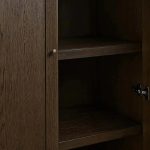 Nason Modular Oak Tall Display Cabinet Modern Living Room Large lockers - Image 3