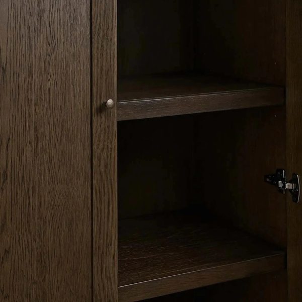 Nason Modular Oak Tall Display Cabinet Modern Living Room Large lockers - Image 3