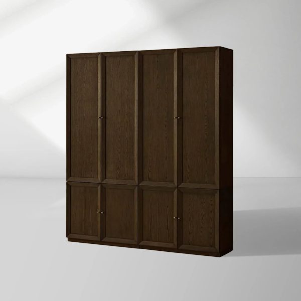 Nason Modular Oak Tall Display Cabinet Modern Living Room Large lockers - Image 4