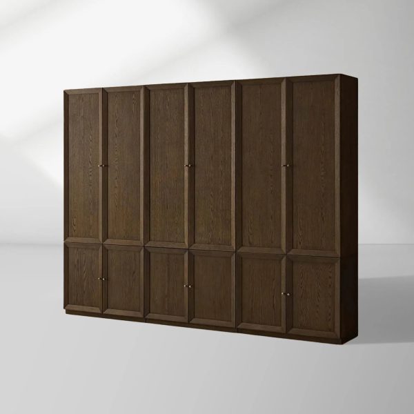 Nason Modular Oak Tall Display Cabinet Modern Living Room Large lockers - Image 5