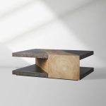 Almeria Guanacaste Wood Coffee Table Modern Rustic Cocktail Table Rectangular Sofa Center Tea Table - Image 2