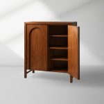 Rittman Entrance Hall Chest Mid-Century Sideboard Walnut Wood Buffet Storage Cabinet - Image 2