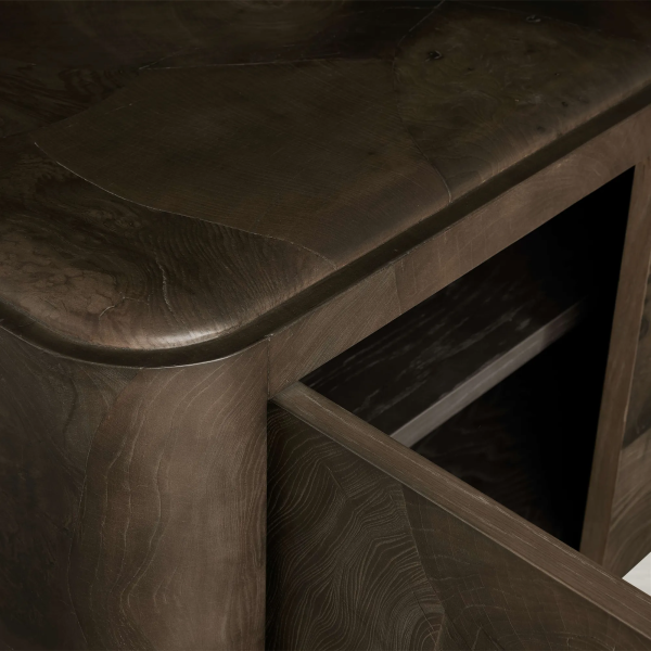 Polanco TV Stand Unit Wood Sideboard Media Console Ash Entryways Storage Cabinet - Image 3