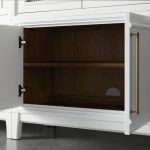 Rowan Wood Modular Wall Unit Mahogany Storage Cabinet with Reeded Glass - Image 5