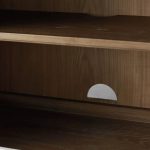 Rowan Wood Modular Wall Unit Mahogany Storage Cabinet with Reeded Glass - Image 13