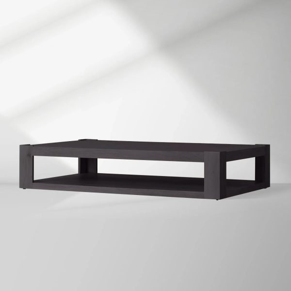 Devon Parson-Style Coffee Table Natural Oak Wood Living Room Center Tea Table Rectangular Cocktail Table - Image 5