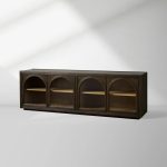 Hattie TV Stand Cabinet Oak Media Console Wood Sideboard Modern television Storage Side Unit - Image 2