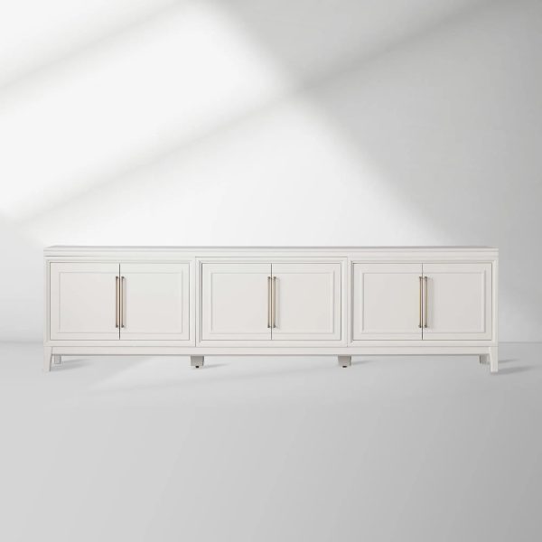 Rowan Entrance Storage Cabinet Wood TV Stand Unit Modern Sideboard with Doors - Image 7