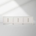 Rowan Modular Wood TV Stand Modern Sideboard Television Storage Unit with Wood Doors Entrance Cabinet