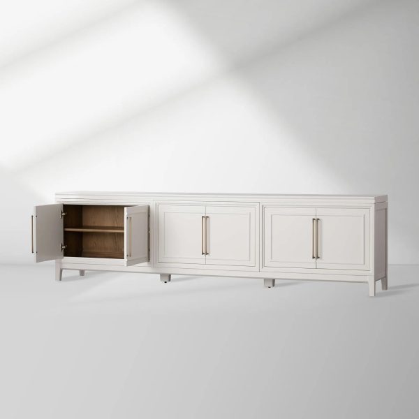 Rowan Entrance Storage Cabinet Wood TV Stand Unit Modern Sideboard with Doors - Image 8