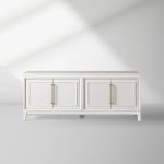 Rowan Modular Wood TV Stand Modern Sideboard Television Storage Unit with Wood Doors Entrance Cabinet - Image 5