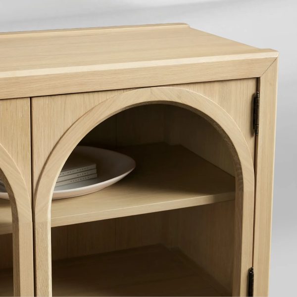Hattie TV Stand Cabinet Oak Media Console Wood Sideboard Modern television Storage Side Unit - Image 12