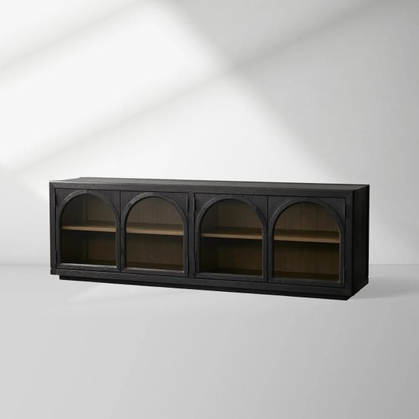 Hattie TV Stand Cabinet Oak Media Console Wood Sideboard Modern television Storage Side Unit - Image 5