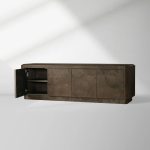 Polanco TV Stand Unit Wood Sideboard Media Console Ash Entryways Storage Cabinet - Image 2