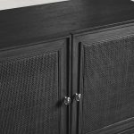 Pearson Mindi TV Stand Woven Cane Cabinet Doors Media Console Wood Sideboard Television Storage Unit - Image 6