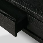 Sullivan Rectangular Storage Coffee Table Wood Center Cocktail Table Oak Tea Table with Drawers - Image 7