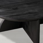 Calderone Round Coffee Table Mango Wood Cocktail Table Modern Sofa Center Tea Table - Image 3