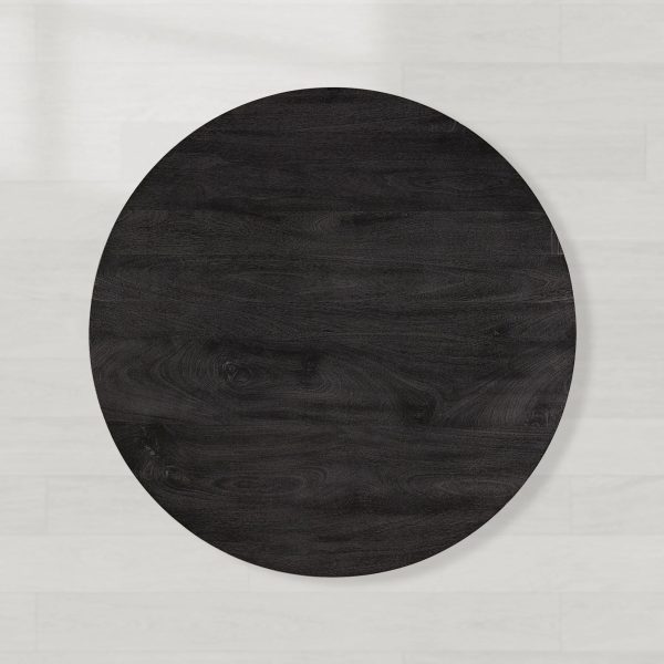 Calderone Round Coffee Table Mango Wood Cocktail Table Modern Sofa Center Tea Table - Image 5
