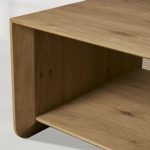 Felton Minimalist Coffee Table Oak Cocktail Table Rural Living Room  Wood Center Tea Table - Image 7