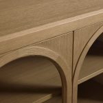 Hattie TV Stand Cabinet Oak Media Console Wood Sideboard Modern television Storage Side Unit - Image 9