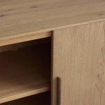 Felton Media Console Oak TV Stand Side Cabinet Television Storage Unit Wood Sideboard - Image 3