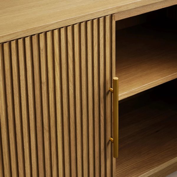 Finnley Wood TV Stand Cabinet Modern Media Console Living Room television Storage Unit - Image 3