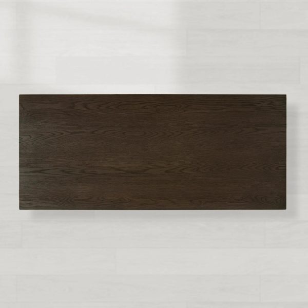 Sullivan Rectangular Storage Coffee Table Wood Center Cocktail Table Oak Tea Table with Drawers - Image 12
