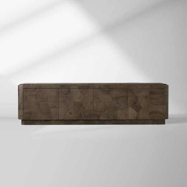 Polanco TV Stand Unit Wood Sideboard Media Console Ash Entryways Storage Cabinet - Image 4