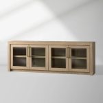 Bodhi Oak Media Console Wood TV Stand Side Cabinet Rustic Television Storage Unit Sideboard - Image 7