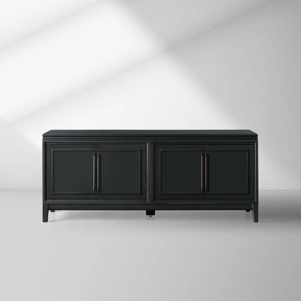 Rowan Modular Wood TV Stand Modern Sideboard Television Storage Unit with Wood Doors Entrance Cabinet - Image 9