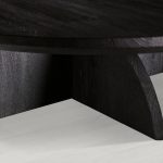 Calderone Round Coffee Table Mango Wood Cocktail Table Modern Sofa Center Tea Table - Image 4