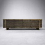 Mihaela Oak Media Console Wood Entertainment Centers Cabinet Retro TV Stands - Image 12