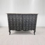 Amalfi Hand-Painted Sideboards Buffet Cabinet Wood Distressed Storage Cabinet - Image 3