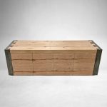 Telluride Mexican Oak TV Stand Cabinet Media Console Result Sideboard Wood Television Storage Unit - Image 8