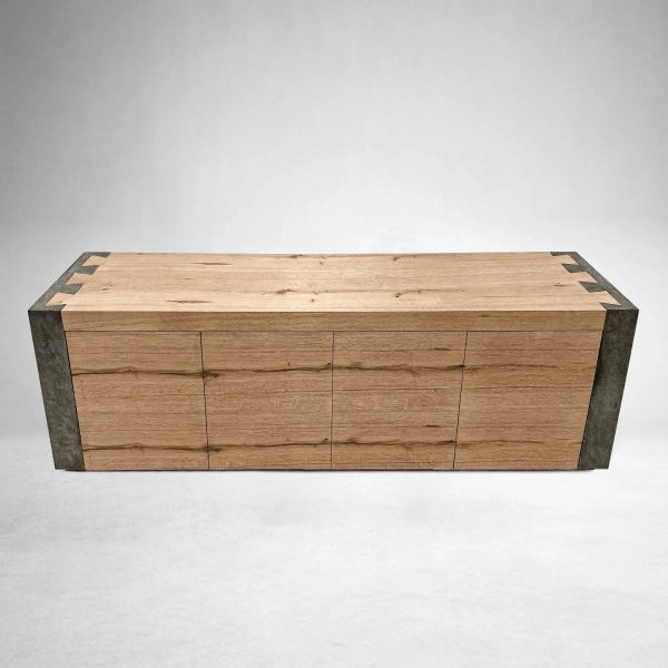 Telluride Mexican Oak TV Stand Cabinet Media Console Result Sideboard Wood Television Storage Unit - Image 8