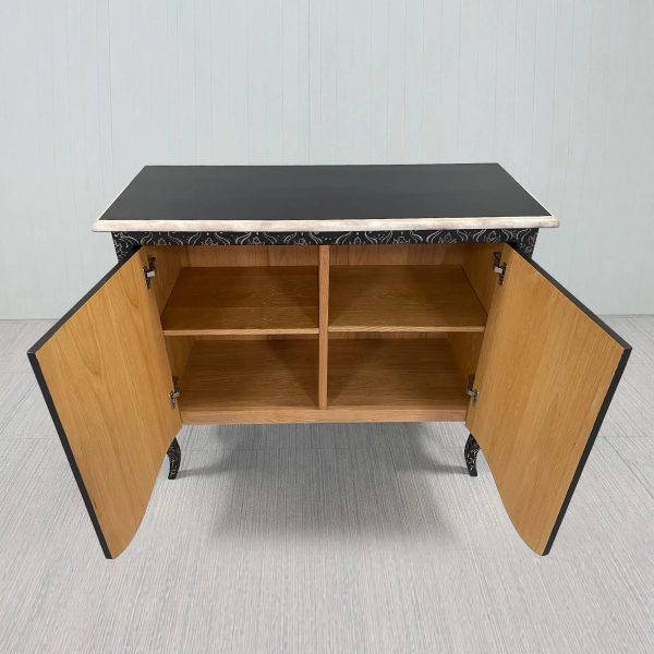 Amalfi Hand-Painted Sideboards Buffet Cabinet Wood Distressed Storage Cabinet - Image 6