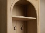Hattie Oak Wood Entryway Cabinet Storage Tall Cabinet With Hooks - Image 8
