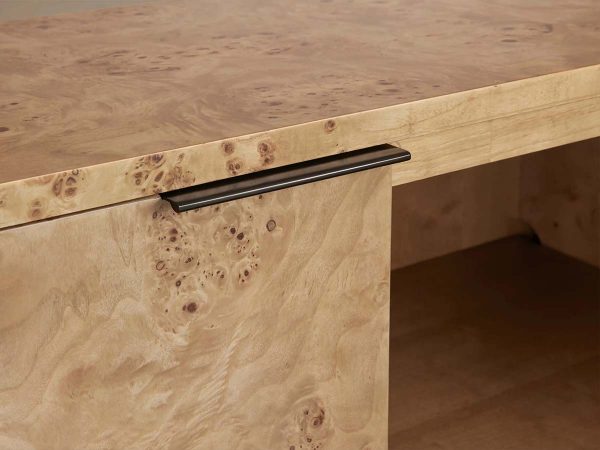 Corey Mappa Burl Wood Sideboard Modern Buffet Storage Living Room Entryways TV Cabinet - Image 4