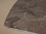 Saint Germain Stone Dining Table with Natural Stone Marble Wood Toulouse Base - Image 6