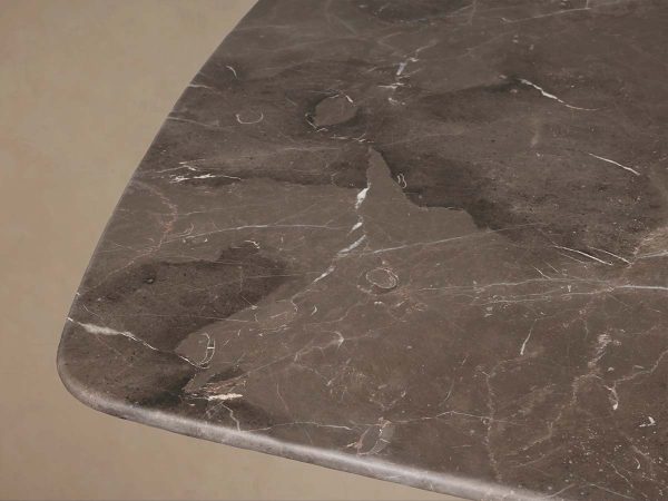 Saint Germain Stone Dining Table with Natural Stone Marble Wood Toulouse Base - Image 6