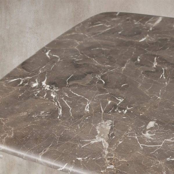 San Germani 72" Stone Coffee Table with Dauphine Metal Base - Image 3